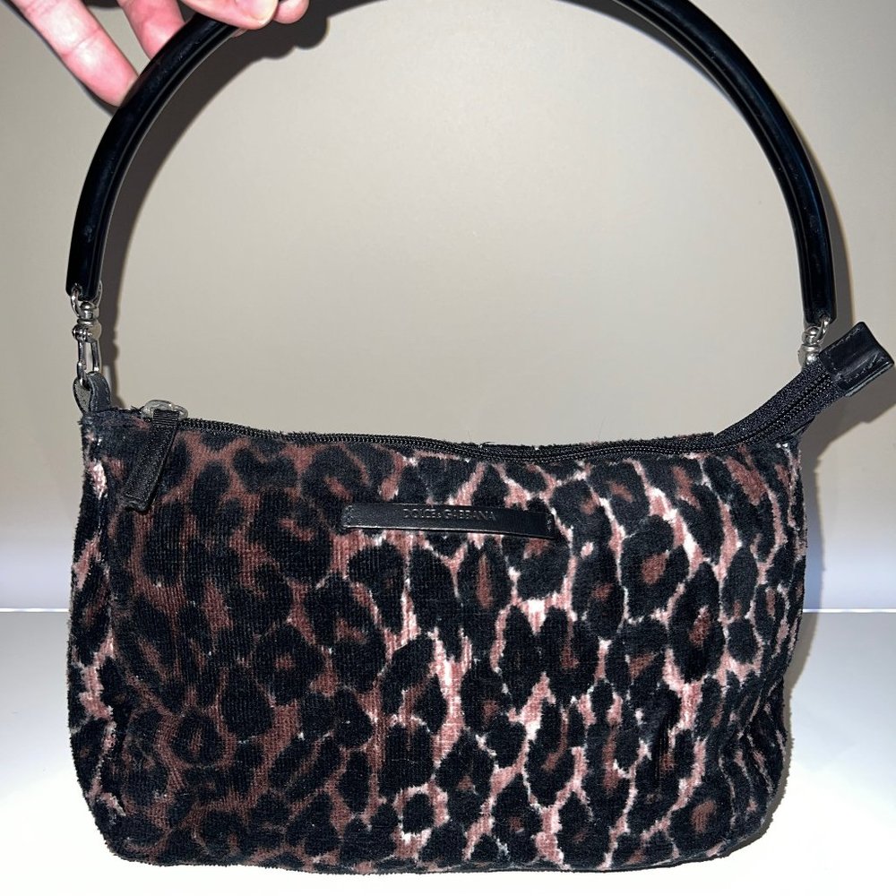 Vintage Dolce & Gabbana Leopard Fabric Handbag